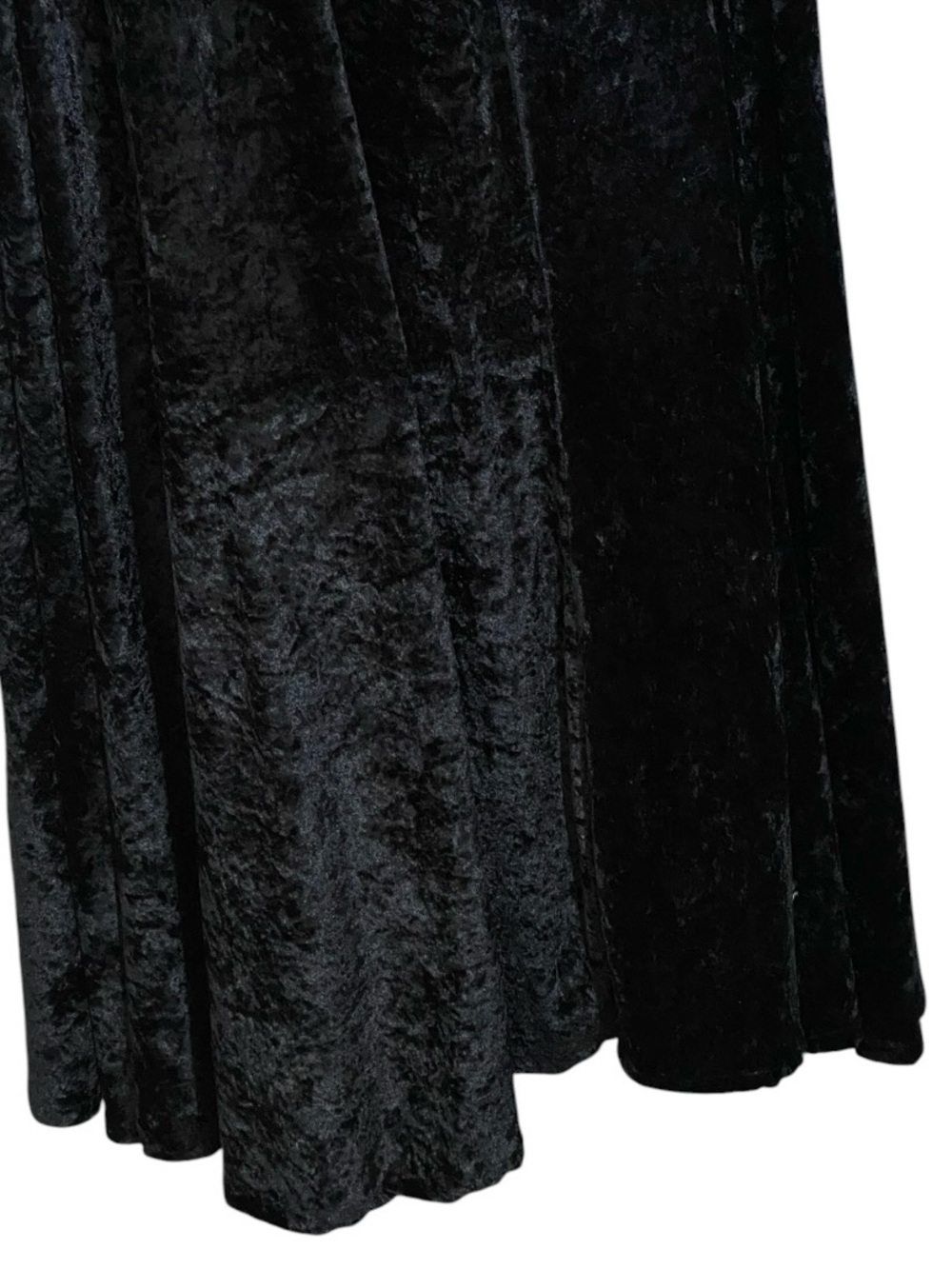 Vintage Black Crushed Velvet Opera Cape Goth Victorian Vampire Witch Cloak - Picture 10 of 10
